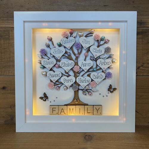 Floral Family Tree Frame