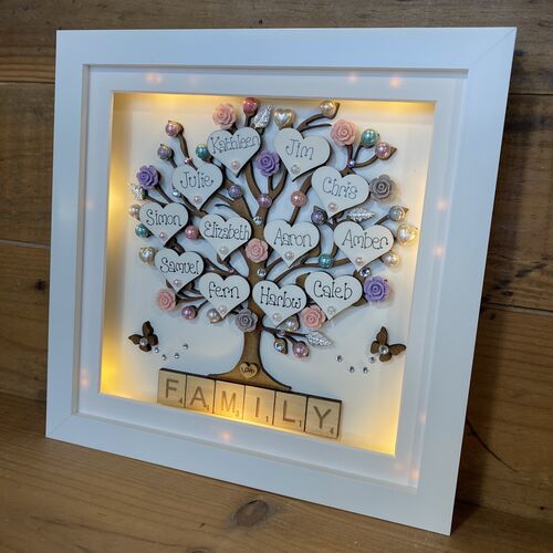 Floral Family Tree Frame