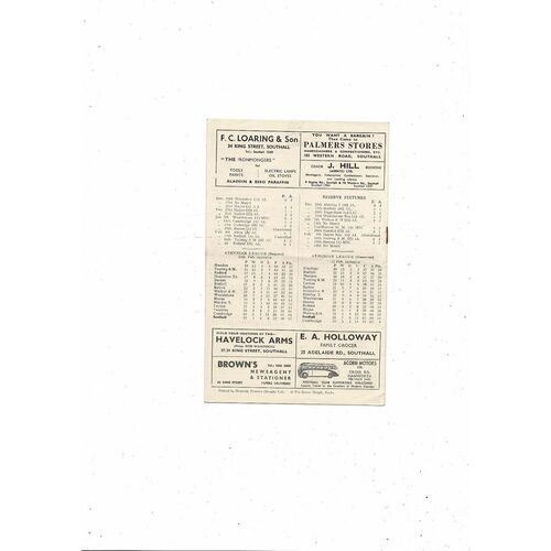 1955/56 Southall v Barnet Athenian League Football Programme