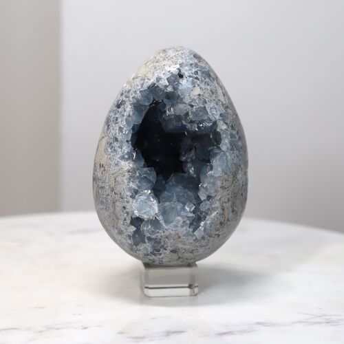Celestite Egg Geode Crystal