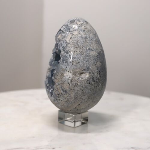 Celestite Egg Geode Crystal