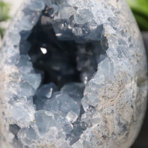Celestite Egg Geode Crystal