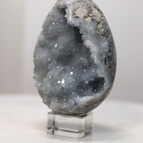Celestite Egg Geode Crystal