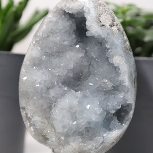 Celestite Egg Geode Crystal