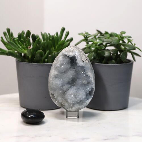 Celestite Egg Geode Crystal