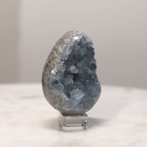 Celestite Egg Geode Crystal