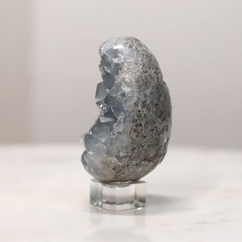 Celestite Egg Geode Crystal