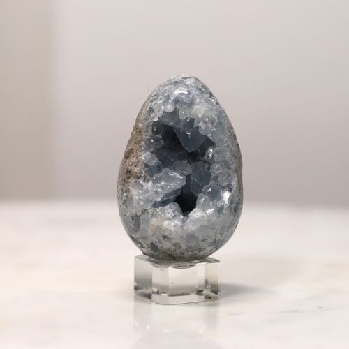 Celestite Egg Geode Crystal