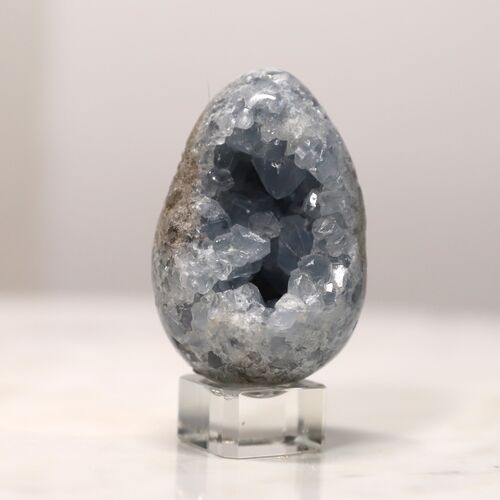 Celestite Egg Geode Crystal