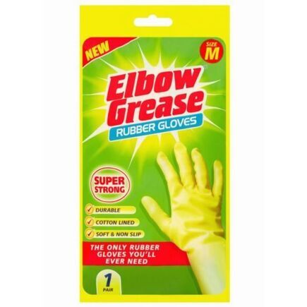 Elbow Grease Super Strong Rubber Glove Medium 1Pk