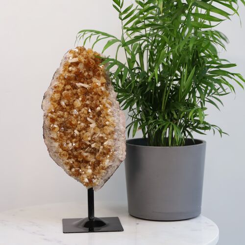 Citrine Free Standing Geode Crystal
