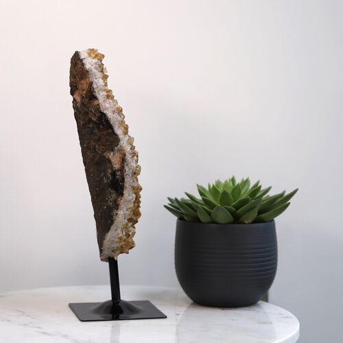 Citrine Free Standing Geode Crystal