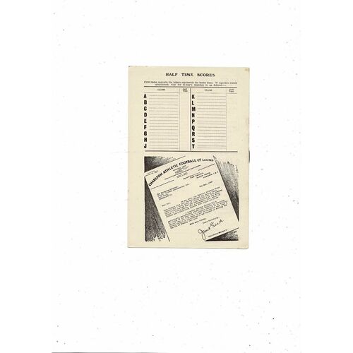 1948/49 Charlton Athletic v Wolves Football Programme