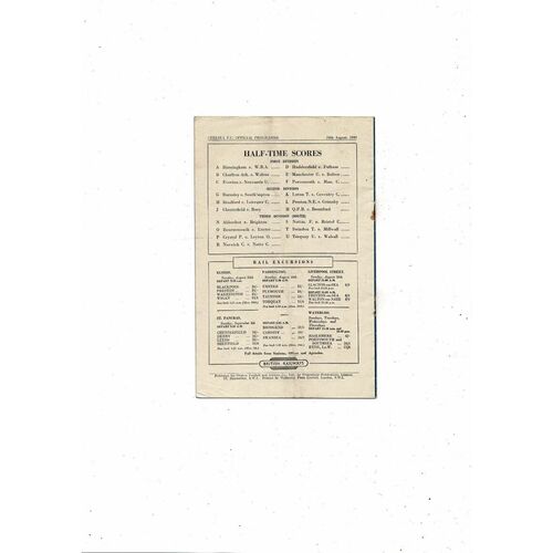 1949/50 Chelsea v Arsenal Football Programme