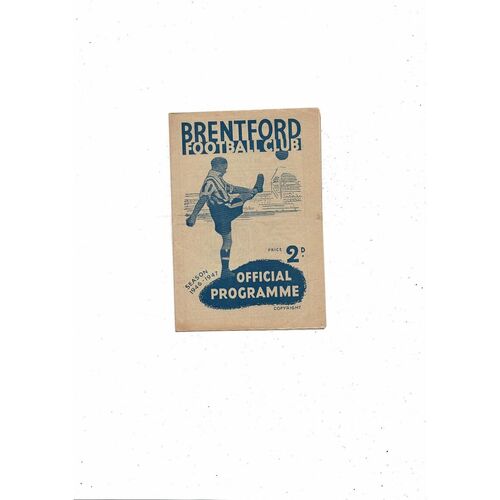 1946/47 Brentford v Leicester City FA Cup Football Programme