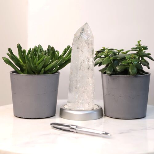 Lemurian Quartz Crystal Polished Point