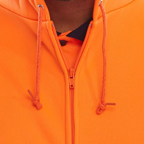 Zip-up Hooded Sweatshirt Orange