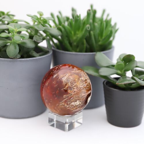 Carnelion Crystal Sphere