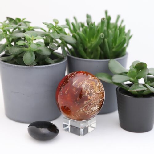 Carnelion Crystal Sphere