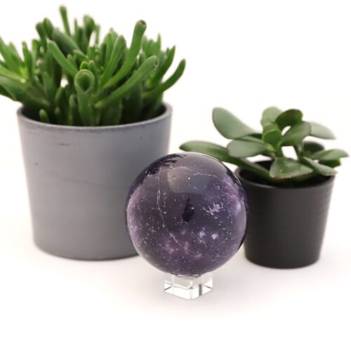 Lepidolite Crystal Sphere