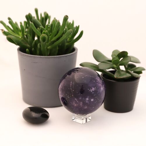 Lepidolite Crystal Sphere