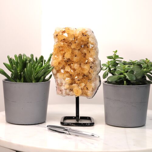 Citrine Free Standing Geode