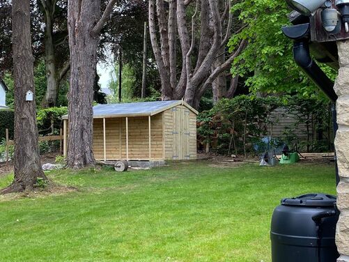 #015 12x11 Apex Shed with Log Store