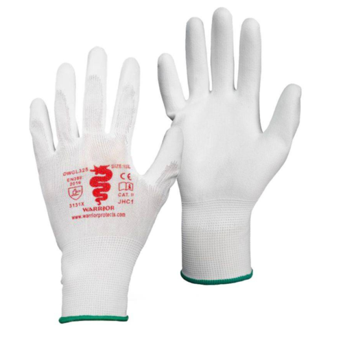 White PU Gloves