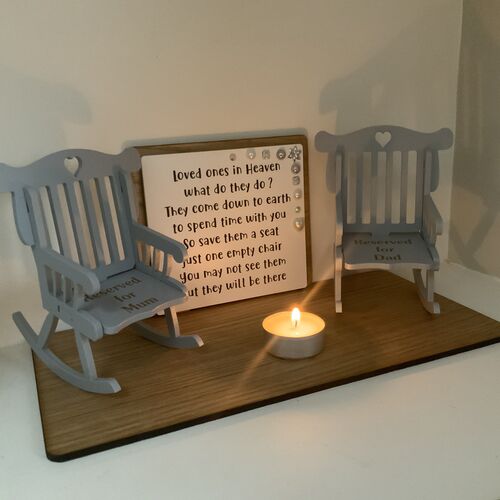 Save a Seat Memorial Chair - Loved One in Heaven Keepsake