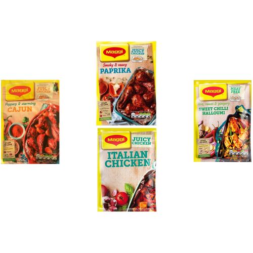 Maggi Cooking Bags: Cajun, Paprika, Italian or Halloumi