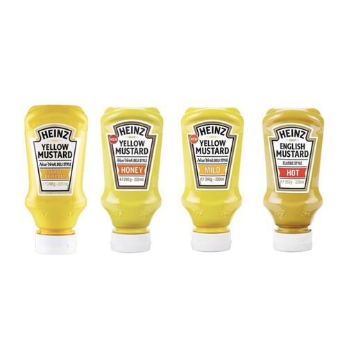 Heinz Mustard Hot Classic Style, Honey, Yellow, Mild Yellow 220g