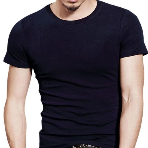 Black Round Neck T Shirt