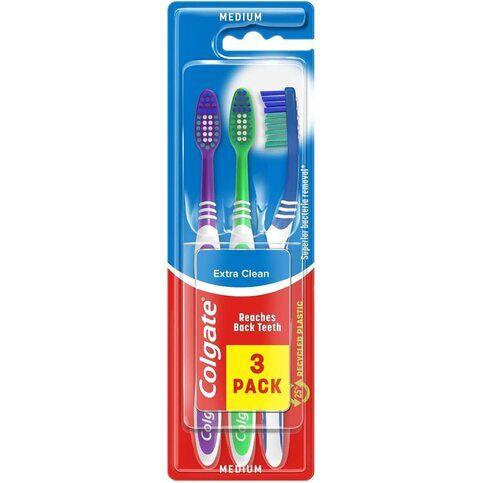 Colgate Extra Clean Medium Toothbrush - Pack Of 3