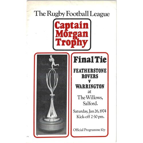 Captain Morgan Trophy Competition Final Rugby League Programmes