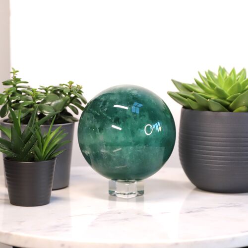 Green Fluorite Polished Sphere
