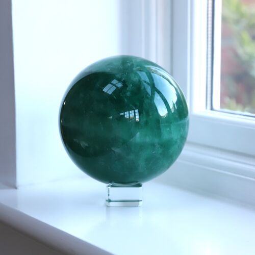 Green Fluorite Polished Sphere