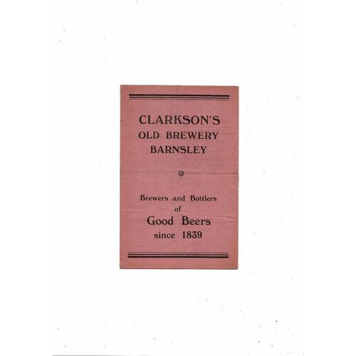 1950/51 Barnsley v Brentford Football Programme