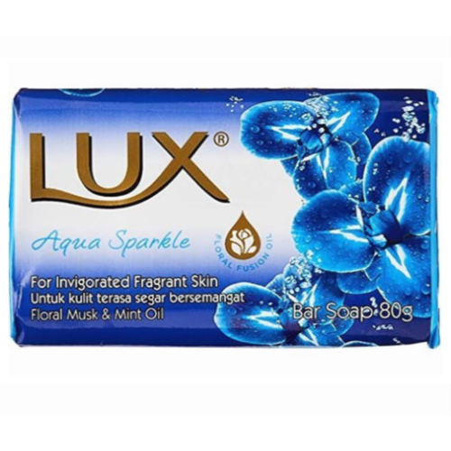 Lux Aqua Sparkle Bar Soap with Floral Musk & Mint Oil - 80G