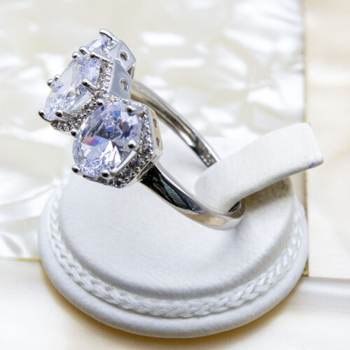 925 Sterling Silver Ring Plated in Rhodium