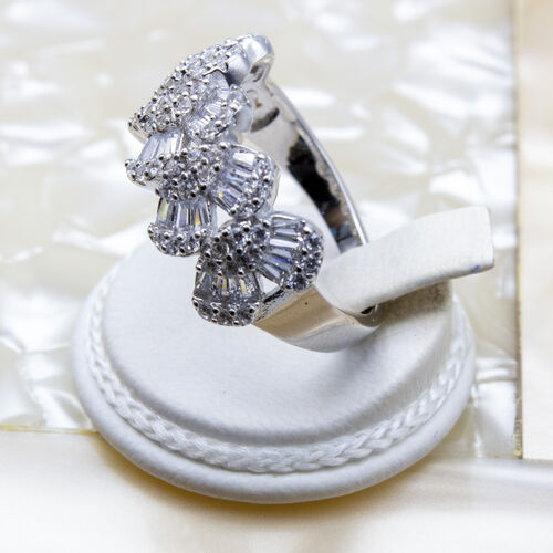 925 Sterling Silver Ring Plated in Rhodium