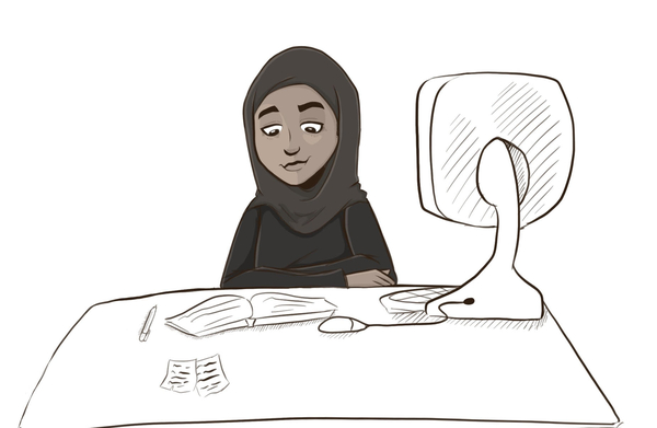 Zahrah's first days on the BSRC reception desk