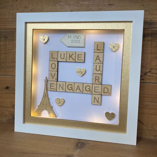 Engaged in Paris frame