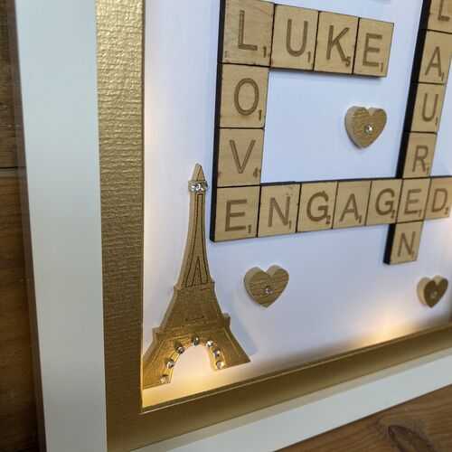 Engaged in Paris frame