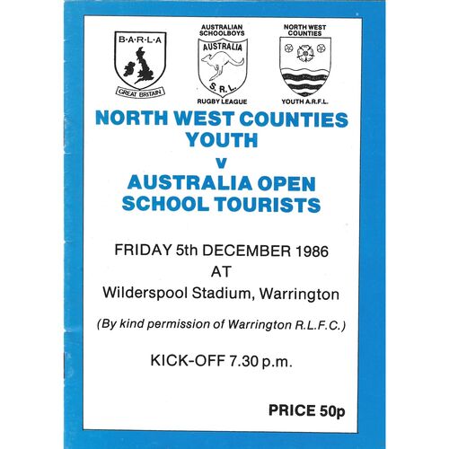 Amateur County Rugby League Programmes