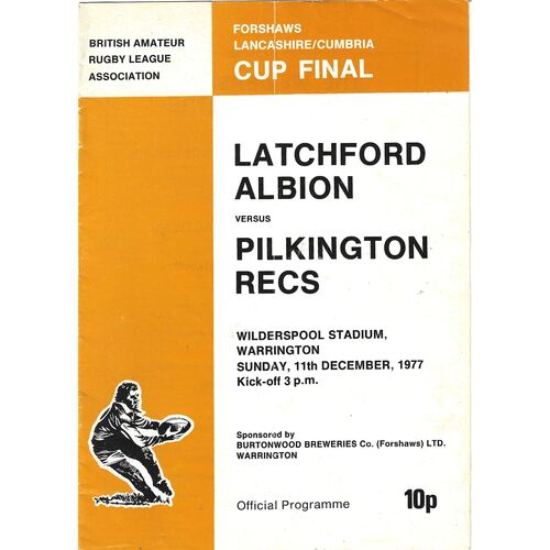 BARLA Lancashire/Cumbria Cup Final Programmes