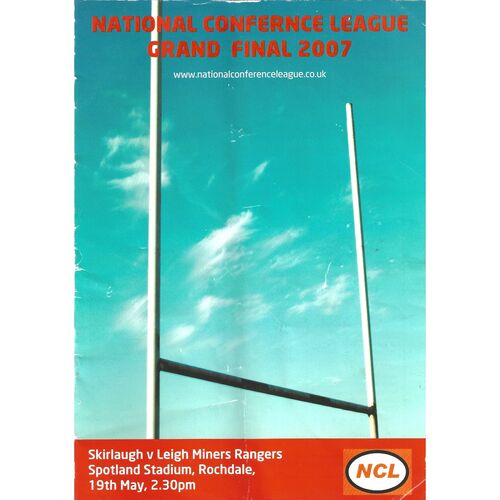2007 Skirlaugh v Leigh Miners Rangers (19/05/2007) National Conference League Grand Final Rugby League Programme