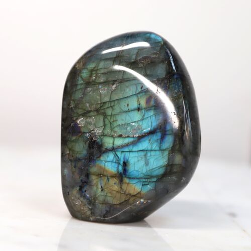 Labradorite, Pyrite & Amethyst Freeform Set