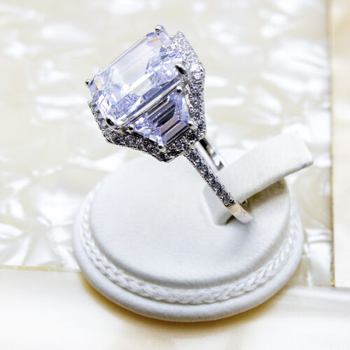 925 Sterling Silver Ring Plated in Rhodium