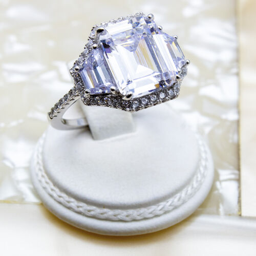 925 Sterling Silver Ring Plated in Rhodium