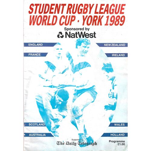 1989 Student Rugby League World Cup Rugby League Programme